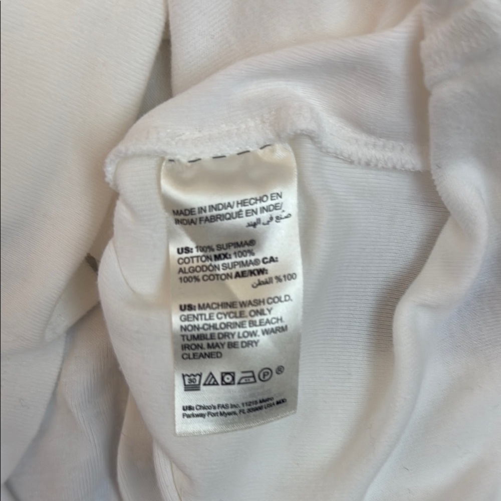 CHICO’s White Women's Top - M - Picture 8 of 10